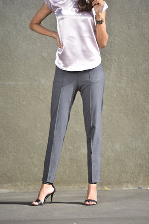 Slim Fit Corporate Pants - Grey