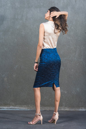 Patterned Pencil Skirt
